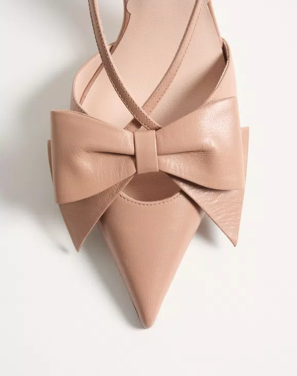 Valentino Bowow Slingback Pumps In Kidskin 85Mm - Image 3